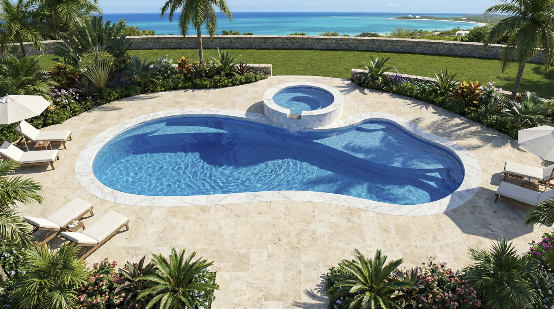Fiberglass swimming pool
